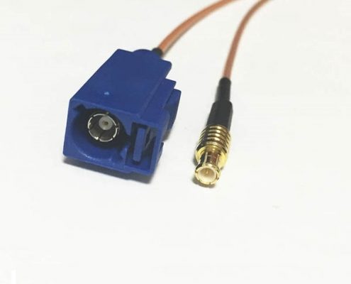 汽車Fakra射頻連接器C型母頭轉MCX公頭RG178線束