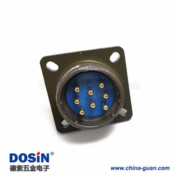 快速卡口Y2M工防航空插座YP28深綠色8芯