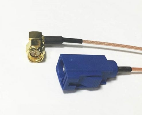 Fakra頭導航天線RG178轉SMA彎公頭