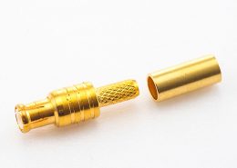 rg316接頭MCX壓接式接頭公頭直式銅鍍金50Ω