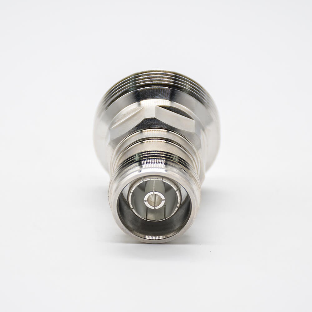 3 雙母頭DIN7/16轉(zhuǎn)4.3-10轉(zhuǎn)接頭直式RF同軸連接器鍍鎳