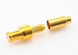 MCX線束焊接接頭公頭直式銅鍍金50Ω