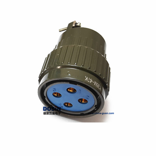 快速卡口深綠色YP36型工防航空插Y36M4芯連接器