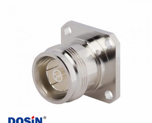 射頻4.3-10接頭直式母頭4孔法蘭焊料杯低PIM