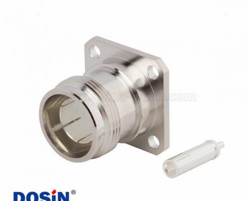 4.3-10連接器四孔法蘭直式母頭半剛性低IPM接.085"線