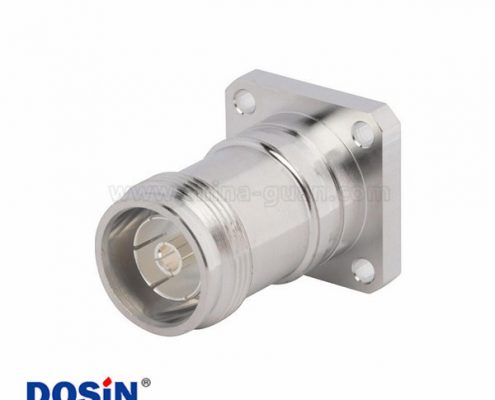 4.3-10射頻接頭M3螺紋四孔法蘭直式母頭