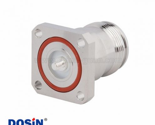 4.3/10規(guī)格連接器直式母頭4孔法蘭M3螺紋50歐姆