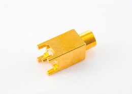 MCXPCB接頭焊接母直式插孔銅鍍金50Ω