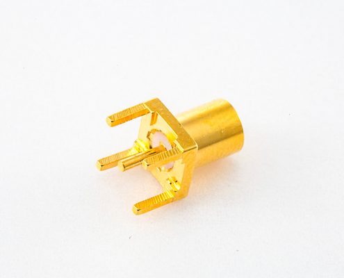 MCX射頻母頭焊接母直式插孔銅鍍金50Ω
