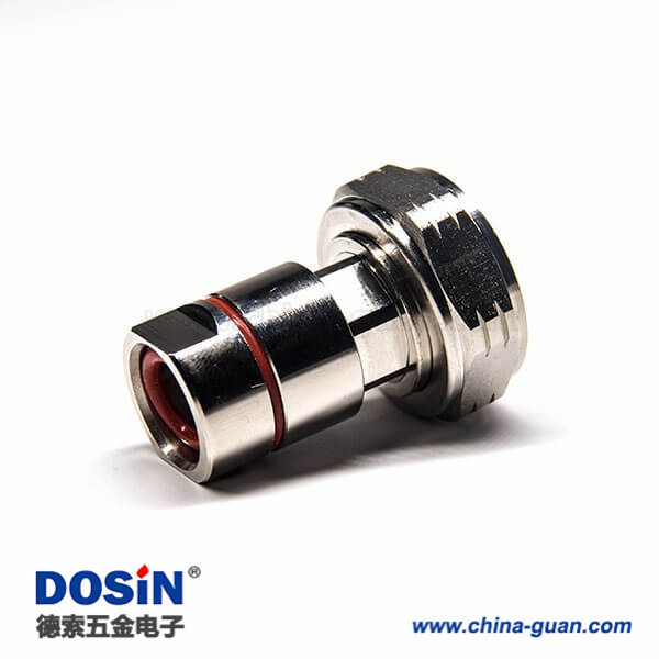 716-clamp-connector-straight-type-nickel-plating-for-rg393-cable(1) 7/16公頭鎖線50歐姆直式銅鍍鎳鎖線接RG393線材