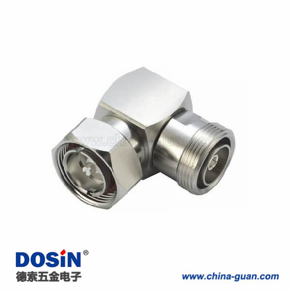 716-connector-right-angle-cable-mount-50-bulkhead-fitting-plug-solder-termination(1) 7/16連接器直角電纜安裝50Ω隔板配件插頭焊接端子