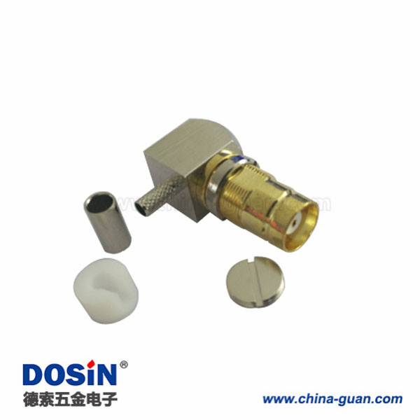 RHT-618-0002 DIN型連接器1.6/5.6彎式壓接母頭 同軸電纜