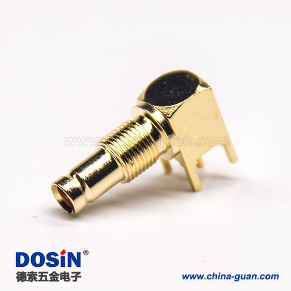 din-10-23-connector-right-angle-female-dip-type-bulkhead-panel-mount(1) DIN f型連接器插PCB板穿孔式90度母頭鍍金穿墻式面板安裝