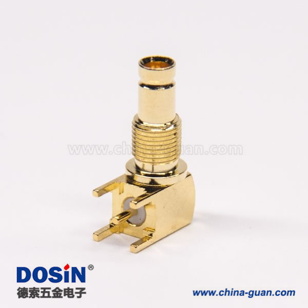 din-10-23-connector-right-angle-female-dip-type-bulkhead-panel-mount(2) DIN f型連接器插PCB板穿孔式90度母頭鍍金穿墻式面板安裝