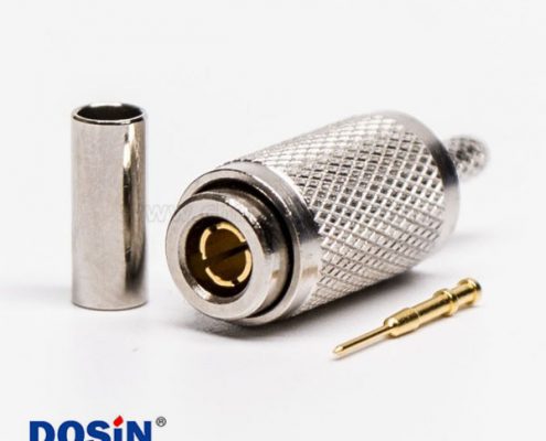 DIN接頭直式公頭壓接射頻同軸連接器接RG316-RG174線纜