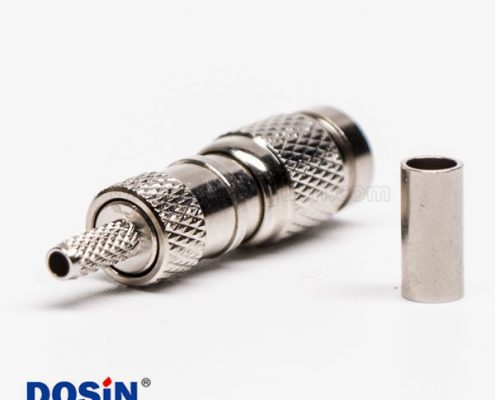 DIN1.0 2.3公頭射頻同軸連接器直式壓接