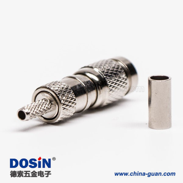 DIN1.0 2.3公頭射頻同軸連接器直式壓接