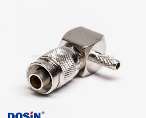 DIN接口彎式公頭壓接連接器接RG179