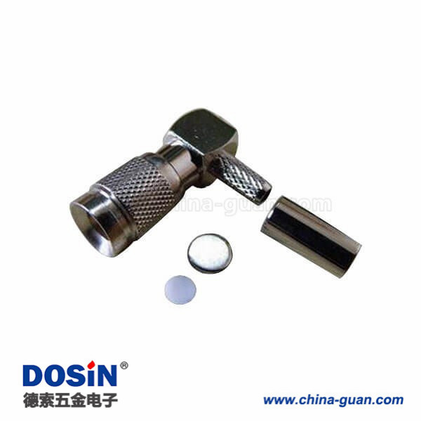 din-coax-connector-1023-angled-plug-crimp-type-for-cable(1) DIN連接器1.0/2.3壓接彎式公頭射頻同軸電纜