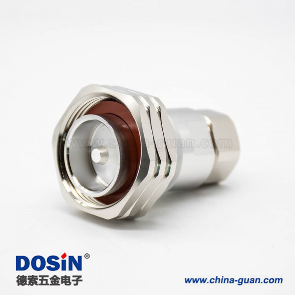 din-connector-solder-12-cable-din716-male-straight-standar-nickel-plating 1 2饋線接頭din型公頭DIN7/16標(biāo)準(zhǔn)RF連接器180°焊接接線