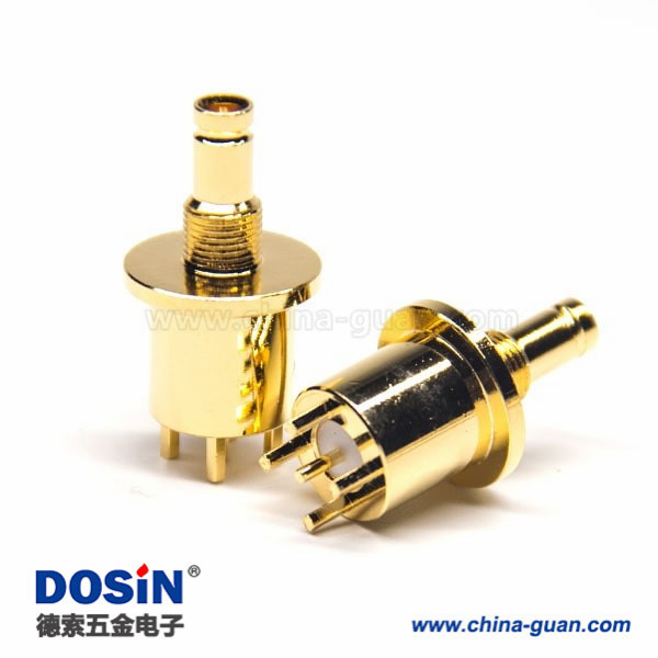 din-type-connector-female-straight-glod-plating-bulkhead-for-pcb-mount(4) din型射頻連接器母頭直式180度穿墻式插PCB板安裝鍍金