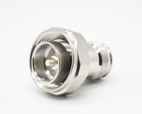 DIN7-16公頭轉(zhuǎn)4.3/10母頭鍍鎳射頻同軸連接器直式轉(zhuǎn)接頭