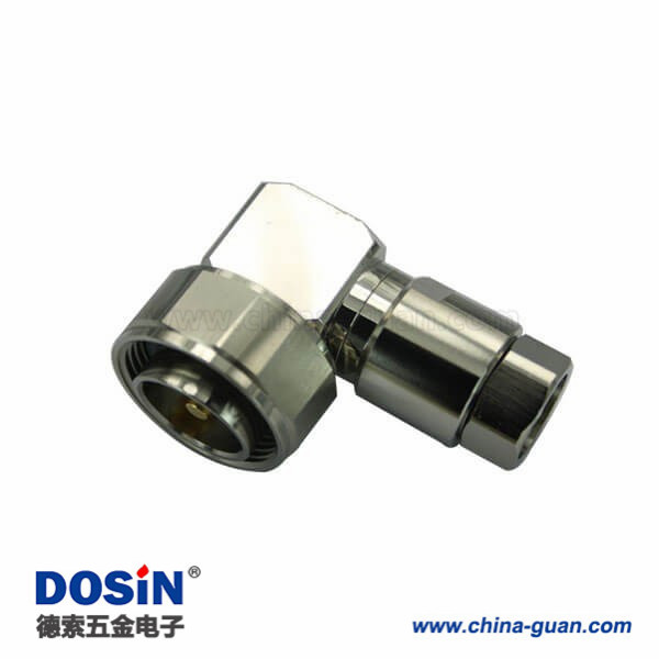 right-angle-716-din-connector-male-clamp-type-for-lmr195-rg214(1) din型插頭7/16彎式螺母鎖緊 同軸電纜LMR195 RG214