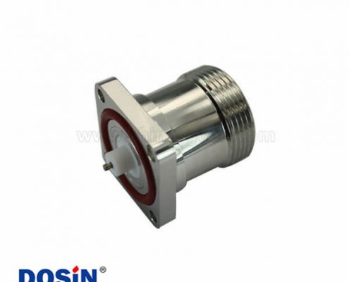 國(guó)內(nèi) 連接器DIN型7/16 4孔方形法蘭盤母頭 面板安裝