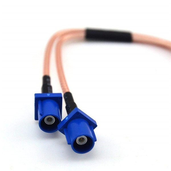 Fakra連接器C型雙公頭轉(zhuǎn)SMA公頭接RG316線線長(zhǎng)15CM