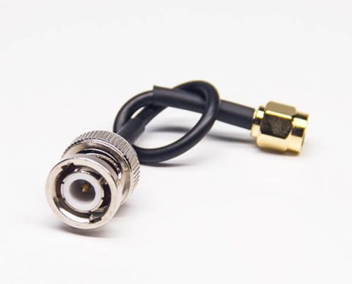 BNC轉(zhuǎn)SMA射頻線BNC公轉(zhuǎn)SMA公接RG174線長10cm