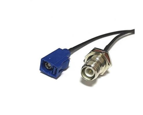 Fakra SMB連接器C型母頭轉(zhuǎn)反極TNC母頭接RG174線線長(zhǎng)15CM