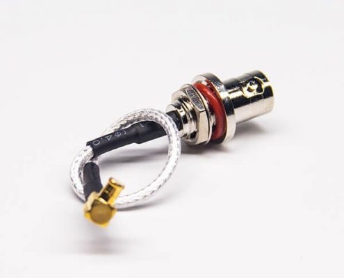 BNC視頻線接頭專供BNC防水母頭轉(zhuǎn)MCX接RG316線 線長(zhǎng)10cm