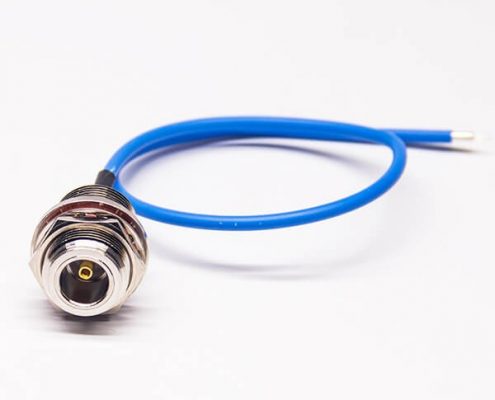 N頭連接器母頭前鎖板接 RG405線30CM