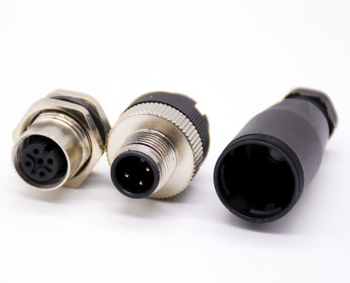 M12現(xiàn)場組裝插頭A編碼3芯公直式不帶屏蔽塑料外殼PG7