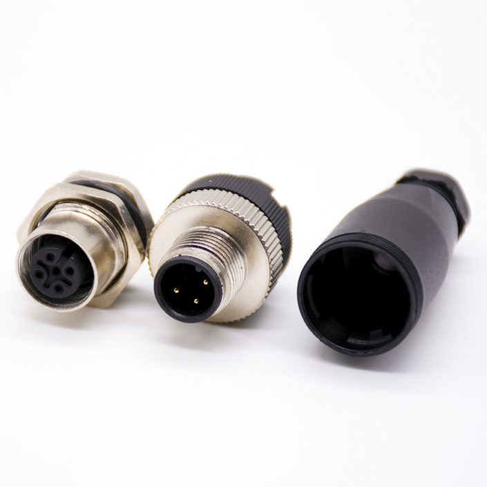 M12現(xiàn)場組裝插頭A編碼3芯公直式不帶屏蔽塑料外殼PG7