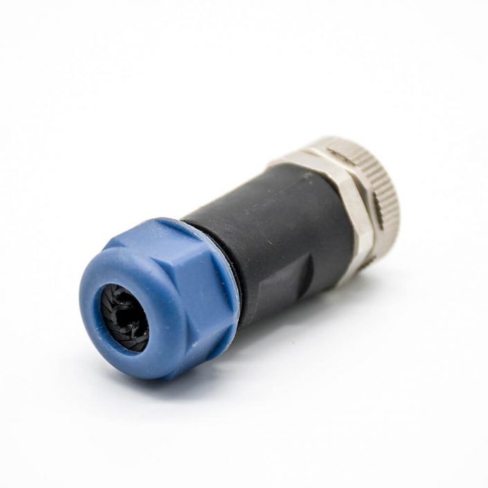 7/8連接器6芯母頭直式接線焊線不帶屏蔽