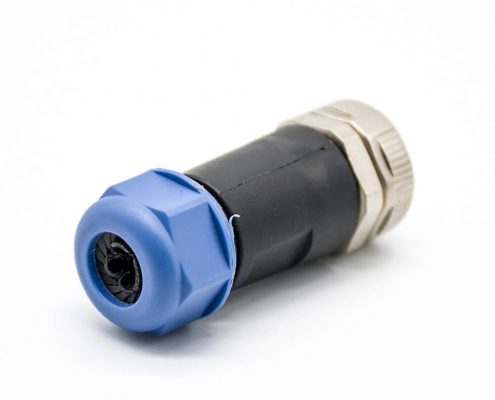 7/8連接器3芯母頭接線焊線直式組裝不帶屏蔽