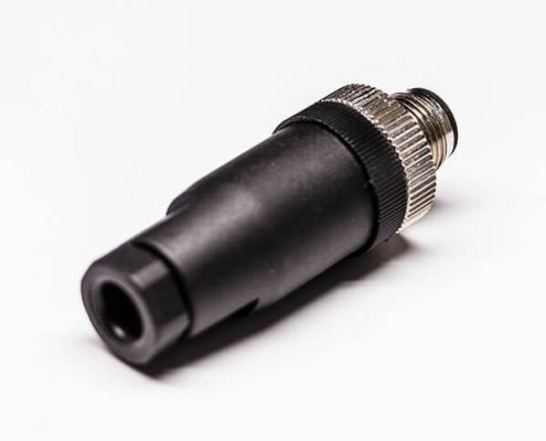 M12現(xiàn)場(chǎng)組裝插頭D編碼4芯公直式不帶屏蔽塑料外殼PG7