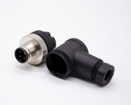 M12現(xiàn)場(chǎng)組裝插頭A編碼4芯公彎式不帶屏蔽塑料外殼PG7采購(gòu)