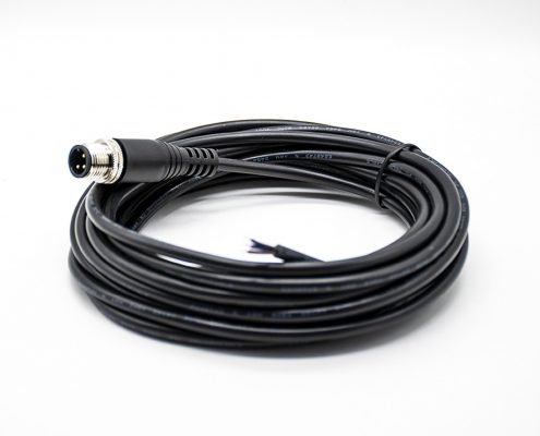 M12注塑線(xiàn)3芯公頭A型直頭帶單邊線(xiàn)5米