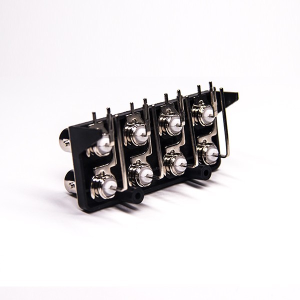 8-holes-bnc-connector-female-right-angled-pcb-mount-dip-type(3) BNC母頭彎式90度穿孔安裝接PCB板連接器