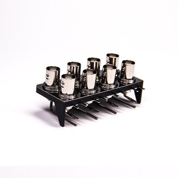 8-holes-bnc-connector-female-right-angled-pcb-mount-dip-type(4) BNC母頭彎式90度穿孔安裝接PCB板連接器