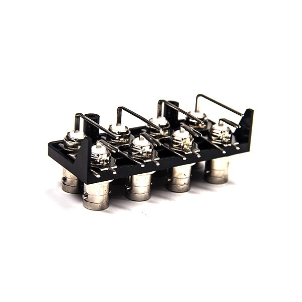 8-holes-female-bnc-connector-angled-through-hole-for-pcb-mount(5) BNC多孔視頻接頭母頭彎式接PCB板射頻同軸連接器