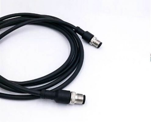 m12傳感器電纜雙公頭8pin直式連線(xiàn)長(zhǎng)A編碼24ft AWG24 不帶屏蔽