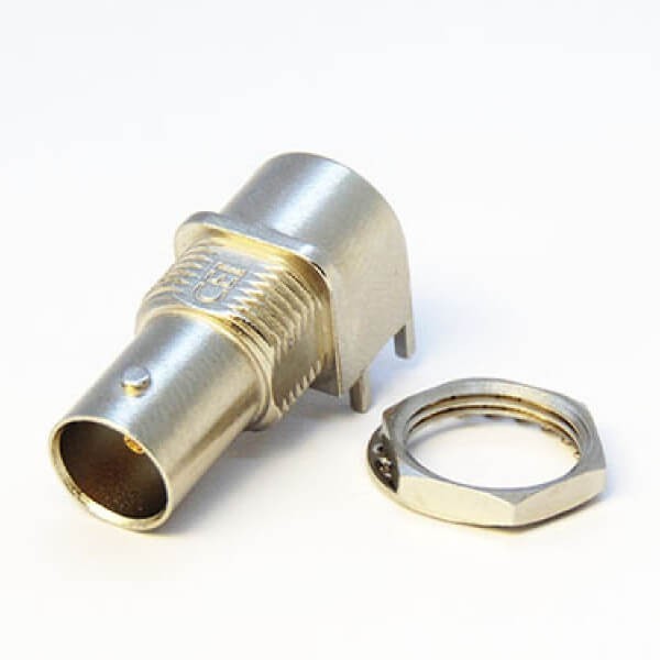 90-degree-bnc-connector-female-for-pcb-mount-through-hole-bulkhead-center-pin-patch-(3) 90度板插式BNC接口母頭接PCB板卡板式穿墻中心針貼片75歐姆