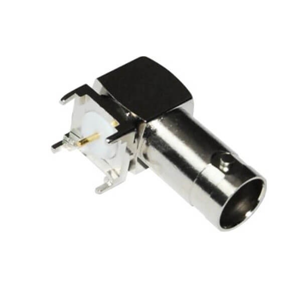 EB-001-0044 高頻同軸連接器BNC 彎式方形5引腳 母頭 PCB板端