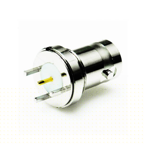 EB-001-0212 BNC母頭插板直式連接器75Ohm鍍鎳接PCB板