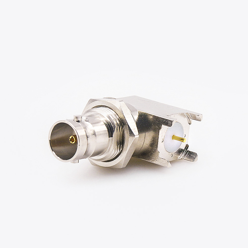 EB-001-0293 75ΩBNC連接器母頭直式前鎖穿墻PCB安裝插孔