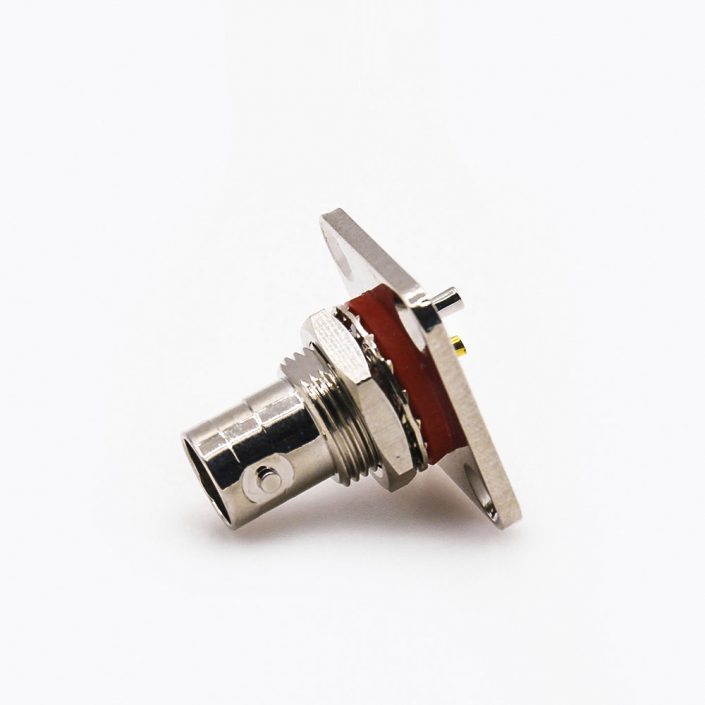 EB-001-0319 BNC底盤母頭連接器防水75Ω4孔法蘭直型前鎖穿墻焊接應(yīng)接線