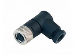 M8防水插頭90度彎角母插頭3芯A型組裝式接線航空插頭